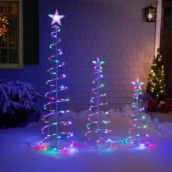 Northlight LED Lighted Spiral Outdoor Christmas Trees - 3' 4' And 6' - Multicolor - Set Of 3 -Northlight GUEST 006cc9ca c7dd 414c a2b5 a833389b9891