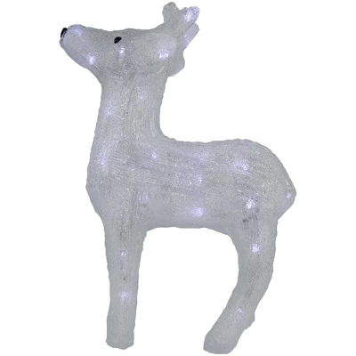 Northlight LED Lighted Commercial Grade Acrylic Reindeer Outdoor Christmas Decoration - 15" - Pure White Lights 6 Northlight LED Lighted Commercial Grade Acrylic Reindeer Outdoor Christmas Decoration - 15" - Pure White Lights - Image 4