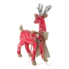 Northlight Reindeer With Burlap Bow Christmas Decoration - 24" - Red And Brown -Northlight GUEST 02fa159d 7195 49f6 aede ba49f35129ce
