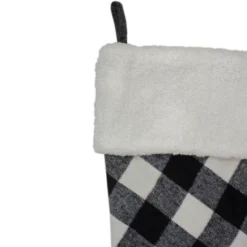 Northlight 23" Black And White Rustic Checkered Christmas Stocking -Northlight GUEST 03f9ff0b 7724 4bab 9fb0 5a247188632b