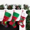 Northlight 20" Red Velveteen Sequined Christmas Tree Stocking With Green Cuff -Northlight GUEST 04d63dc5 f1cd 43aa 9941 48e4603505a2 1