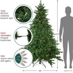 Northlight Real Touch™️Pre-Lit Full Minnesota Balsam Fir Artificial Christmas Tree - 6.5' - Warm White LED 10 Northlight Real Touch™️Pre-Lit Full Minnesota Balsam Fir Artificial Christmas Tree - 6.5' - Warm White LED -Northlight GUEST 05f347ab fcf9 49d9 9cc3 261bae0129cd