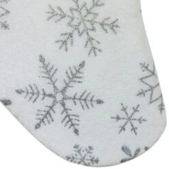 Northlight 19" White And Silver Snowflakes Christmas Stocking -Northlight GUEST 06a9b6a3 7e08 4c86 9a2c c49b8b96a1d5