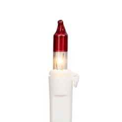 Northlight Mini Christmas Light Set - Clear With Red Tips - 10' White Wire - 50ct -Northlight GUEST 07a484a9 643b 4f09 8e78 473285808c74