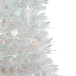 Northlight 6' Pre-Lit White Tinsel Pop-Up Artificial Christmas Tree, Clear Lights -Northlight GUEST 082d8141 c44e 49a3 ab65 ac3ba4840c12