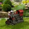 Northlight 38" Prelit LED Vintage Locomotive Train Outdoor Patio Garden Water Fountain - Red/Black -Northlight GUEST 09a546df 3038 4c49 a374 4718fbe2dba1