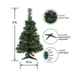 Northlight Pre-Lit Medium Blackwater Fir Artificial Christmas Tree - 2' - Clear Lights -Northlight GUEST 0a328aed 5f03 42fe bca2 063dc12f2cf8
