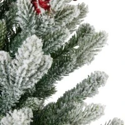 Northlight Real Touch™️ Potted Flocked Mini Fir Pine Artificial Christmas Tree - 25" - Unlit -Northlight GUEST 0a583882 f75d 4e8a b36b 61d6eb8544b3