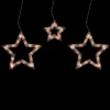 Northlight Star Shaped Icicle Christmas Lights - Clear - 9' White Wire - 6ct