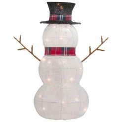 Northlight Lighted Tinsel Snowmen Family Christmas Yard Decorations - Clear Lights - Set Of 2 -Northlight GUEST 0cfef3c2 5d92 4fa0 af15 045e282e681e