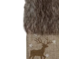 Northlight 20" Brown Reindeer Christmas Stocking With Faux Fur Cuff -Northlight GUEST 0e16ad6e b45b 4a83 b596 f931fac2defa