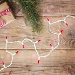 Northlight 100ct Mini Christmas String Lights Red - 33' White Wire