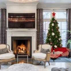 Northlight Lighted Musical Snowing Artificial Christmas Tree - 6' - White LED Lights -Northlight GUEST 0e9dee21 8ec3 4390 811e 83d12351c411