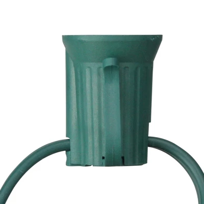 Northlight Commercial C9 Christmas Light Socket Set - 100' - 12" Spacing Green Wire 3 Northlight Commercial C9 Christmas Light Socket Set - 100' - 12" Spacing Green Wire