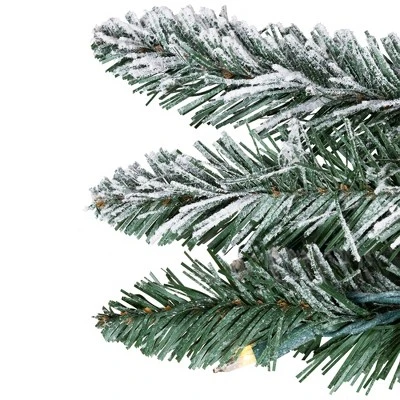 Northlight Pre-Lit Pencil Flocked Alpine Artificial Christmas Tree - 5' - Clear Lights 9 Northlight Pre-Lit Pencil Flocked Alpine Artificial Christmas Tree - 5' - Clear Lights - Image 7