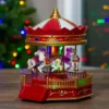 Northlight 9.25" LED Lighted Animated And Musical Carousel Christmas Village Display Piece -Northlight GUEST 11e670a9 0045 4cce b9d5 b1b85e13b078