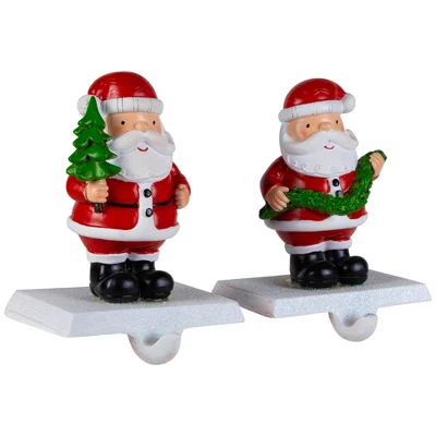 Northlight Santa Claus Christmas Stocking Holders - 4.75" - Set Of 2 5 Northlight Santa Claus Christmas Stocking Holders - 4.75" - Set Of 2 - Image 3