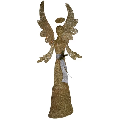 Northlight Lighted Golden Angel Christmas Decoration - 68" - Clear Lights 5 Northlight Lighted Golden Angel Christmas Decoration - 68" - Clear Lights - Image 3