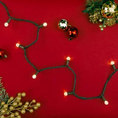 Northlight LED G12 Berry Christmas Lights - Warm White - 16' Brown Wire - 50 Ct 4 Northlight LED G12 Berry Christmas Lights - Warm White - 16' Brown Wire - 50 Ct - Image 2