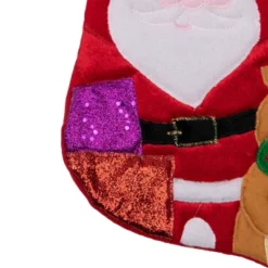Northlight 20.5" Red And White Glittered Santa Claus And Reindeer Christmas Stocking -Northlight GUEST 165af74a 89d4 4fc5 860c bfb1bbd9f901