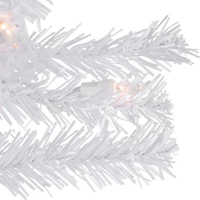 Northlight Pre-Lit Slim Woodbury White Pine Artificial Christmas Tree - 3' - Clear Lights 6 Northlight Pre-Lit Slim Woodbury White Pine Artificial Christmas Tree - 3' - Clear Lights - Image 4