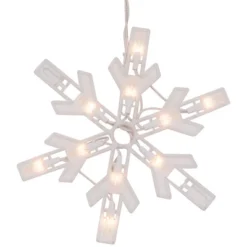 Northlight Twinkling Icicle Snowflake Christmas Lights - Clear - 8.6' White Wire - 100ct -Northlight GUEST 16f2b548 cc93 4155 9763 7002e3536c2c