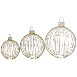 Northlight LED Lighted Hanging Ornaments Outdoor Christmas Decoration - Set Of 3 -Northlight GUEST 17e044c9 9f56 403e b117 c156ae871295