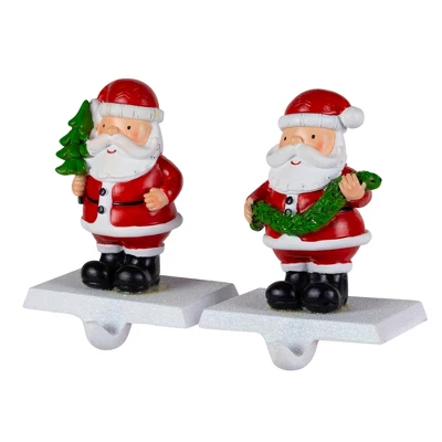 Northlight Santa Claus Christmas Stocking Holders - 4.75" - Set Of 2 6 Northlight Santa Claus Christmas Stocking Holders - 4.75" - Set Of 2 - Image 4