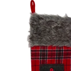 Northlight 20.5" Red And Black Plaid Christmas Stocking With Pocket And Faux Fur Cuff 7 Northlight 20.5" Red And Black Plaid Christmas Stocking With Pocket And Faux Fur Cuff -Northlight GUEST 183de9c0 4e0a 4df1 a923 8ff86610c84d