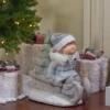 Northlight Lighted Girl On A Sled With Tree Christmas Decoration - 15" - Warm White Lights