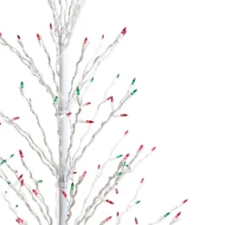 Northlight 4' Prelit Artificial Christmas Tree White Lighted Cascade Twig Outdoor Decoration - Multi-Color Lights -Northlight GUEST 1867acda 32f6 4e31 b3ba eb5b24bab5bf