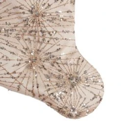 Northlight 20.5-Inch Gold Glitter And Sequin Satin Cuff Christmas Stocking -Northlight GUEST 19331897 57e9 4999 b8fe e08ea2a7ca29
