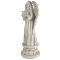 Northlight 22.5" Standing Religious Angel With Bird Bath Votive Candle Holder Outdoor Patio Garden Statue - Gray -Northlight GUEST 196555cc 33bc 4de2 9ab6 4a56cd5f8797