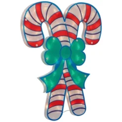 Northlight 18.5" Lighted Double Candy Cane Christmas Window Silhouette -Northlight GUEST 197efcf0 751c 49fb a2ea 22323880dd74