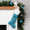 Northlight 20.5" Ice Palace Blue Sequin Snowflake Christmas Stocking With White Faux Fur Cuff -Northlight GUEST 199c21f3 facf 4054 bccb c79c5031a561