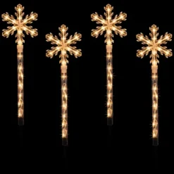 Northlight Lighted Snowflakes Christmas Outdoor Pathway Markers - 27" - Set Of 4 -Northlight GUEST 1b615041 8441 461a a951 ad487e81777d