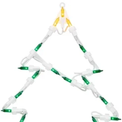 Northlight Lighted Christmas Tree Window Silhouette Decoration - 15" - Green And Yellow Lights -Northlight GUEST 1b882352 6782 4a36 a48f d42e0d18b2c6