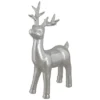 Northlight Shiny Ceramic Standing Reindeer Christmas Decoration - 14" - Silver -Northlight GUEST 1cb66705 f163 4544 be0d 7e2ab80bf485