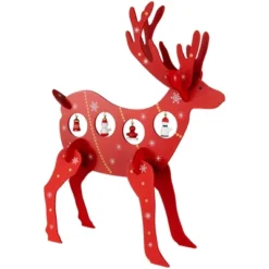 Northlight Reindeer Cut-Out Ornament Holder Christmas Decoration - 13.25" - Red And White -Northlight GUEST 1dd9e37f b9a9 4b3c 8f52 7197ed85180b