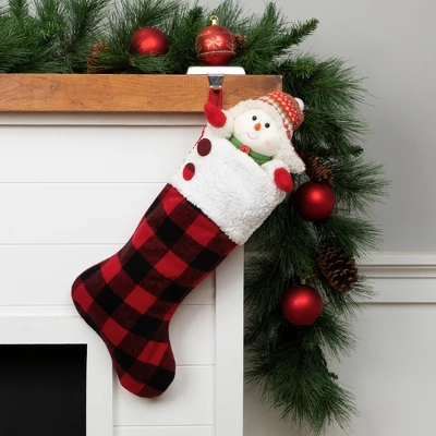 Northlight 23" Black And Red Rustic Buffalo Plaid Christmas Stocking 3 Northlight 23" Black And Red Rustic Buffalo Plaid Christmas Stocking