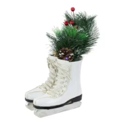 Northlight LED Lighted Ice Skates With Floral Arrangement Christmas Decoration - 12" -Northlight GUEST 1e7b7752 da3e 4742 ab25 b0773ed6201a
