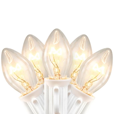 Northlight C7 Christmas String Lights - Clear - 24' White Wire - 25ct 3 Northlight C7 Christmas String Lights - Clear - 24' White Wire - 25ct