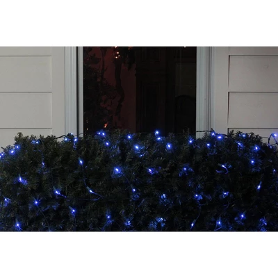 Northlight Net Style LED Tree Trunk Wrap Christmas Lights - 4' X 6' - Blue - Green Wire 4 Northlight Net Style LED Tree Trunk Wrap Christmas Lights - 4' X 6' - Blue - Green Wire - Image 2