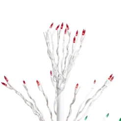 Northlight 4' Prelit Artificial Christmas Tree White Lighted Cascade Twig Outdoor Decoration - Multi-Color Lights -Northlight GUEST 2035e7b3 e335 449b b83c dcf5bde52dfc