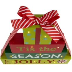 Northlight Lighted "Tis The Season To Be Jolly" Christmas Decoration - 11.75" -Northlight GUEST 2041dc5c 3fdd 4334 8712 7f7ae3d7a434