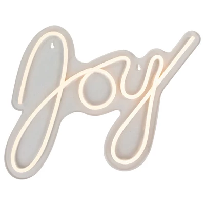 Northlight 12" White LED Lighted "Joy" Neon Style Christmas Sign 5 Northlight 12" White LED Lighted "Joy" Neon Style Christmas Sign - Image 3