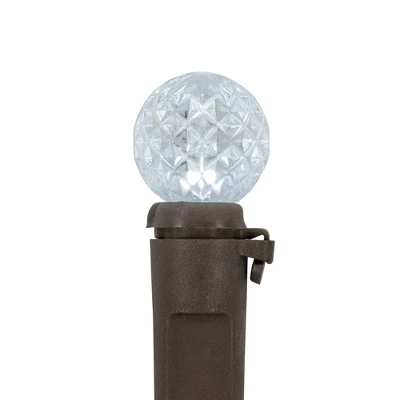 Northlight LED G12 Berry Christmas Lights - Pure White - 16' Brown Wire - 50 Ct 5 Northlight LED G12 Berry Christmas Lights - Pure White - 16' Brown Wire - 50 Ct - Image 3