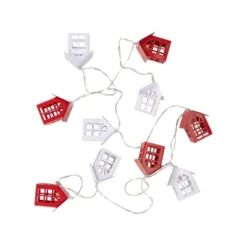 Northlight 10 B/O LED Warm White Metal House Christmas Lights - 6.5' Clear Wire -Northlight GUEST 237a4b08 4f5f 4f21 b00f d489598e9072