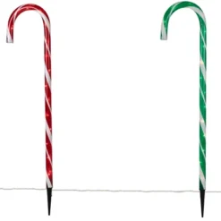 Northlight Lighted Outdoor Christmas Candy Cane Pathway Markers - 28" - Red And Green - Set Of 6 -Northlight GUEST 25888e00 f2ea 4725 a638 96e416315078