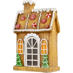 Northlight LED Lighted Peppermint Gingerbread House Christmas Decoration - 14" -Northlight GUEST 26187039 de11 4d0e 96d1 7555318ee799